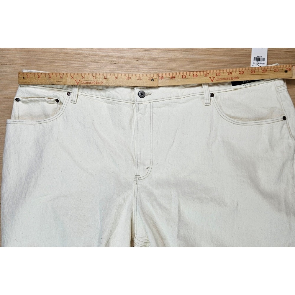 Abercrombie & Fitch The 90s Relaxed Jeans Women 37L Cream Curve Love High Rise - Picture 10 of 16
